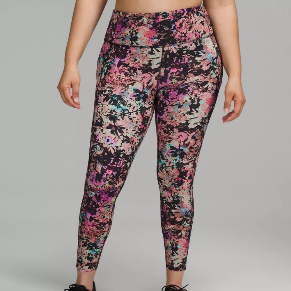 Lululemon High-Rise Floral Leggings Size 0 – Pink Purple Print NWT
